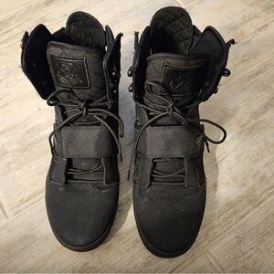 Men's Black Tactical High-Top Sneakers